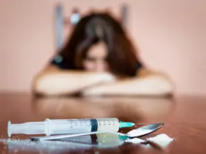 woman and addiction problem